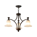 Bronze Bell Glass Chandelier
