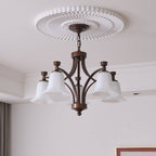 Bronze Bell Glass Chandelier