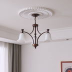 Bronze Bell Glass Chandelier