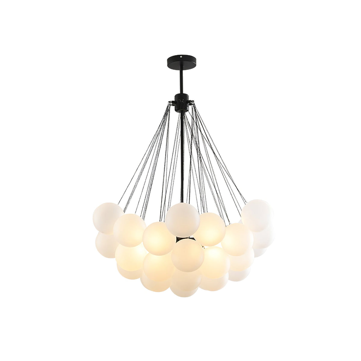Bubble Chandelier 31heads ? 29.5″ x H 29.5″ / Dia 75cm x H 75cm / Black Chandelier