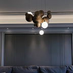 Bubble Wood Balls Chandelier Chandelier