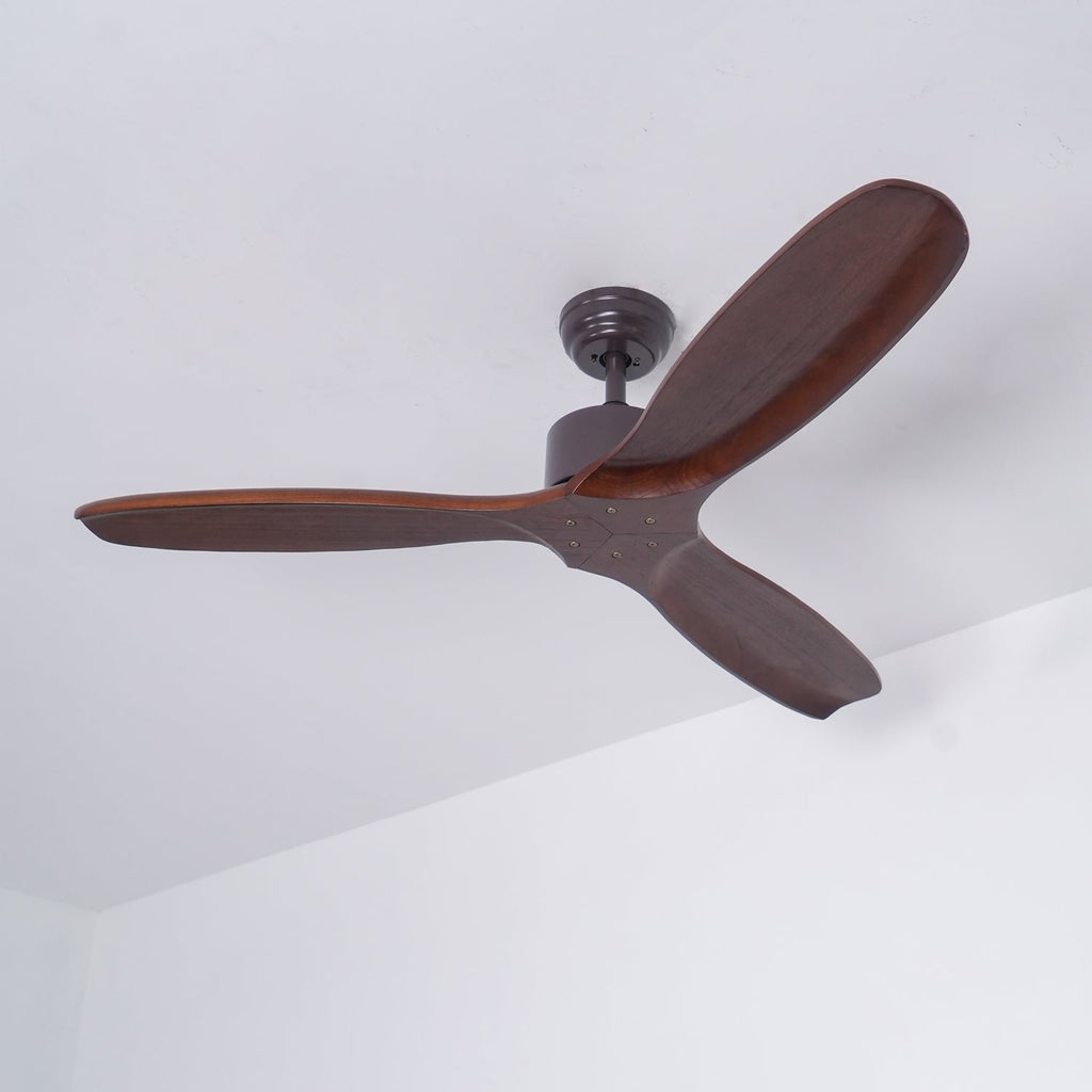 Caesar Kissel 52’’ Ceiling Fan ∅ 52″ x H 11.8″ / Walnut Wood Grain Ceiling fan light