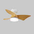Calix 27’’ Ceiling Fan Light ∅ 27″ x H 9.8″ / Model A Nature Wood Grain & White / Three-Color Changing Light Ceiling