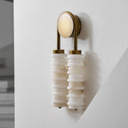 Calla Ribbed Alabaster Sconce