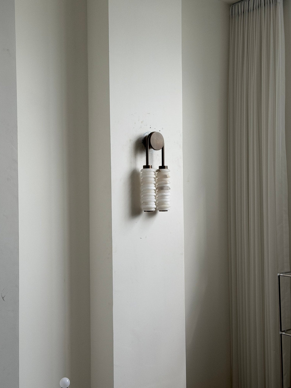Calla Ribbed Alabaster Sconce