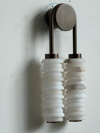 Calla Ribbed Alabaster Sconce