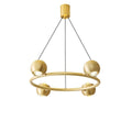 Callisto Chandelier 4heads ∅ 21.7″ x H 5.9″ / Dia 55cm x H 15cm / Brass / Warm Light Chandelier