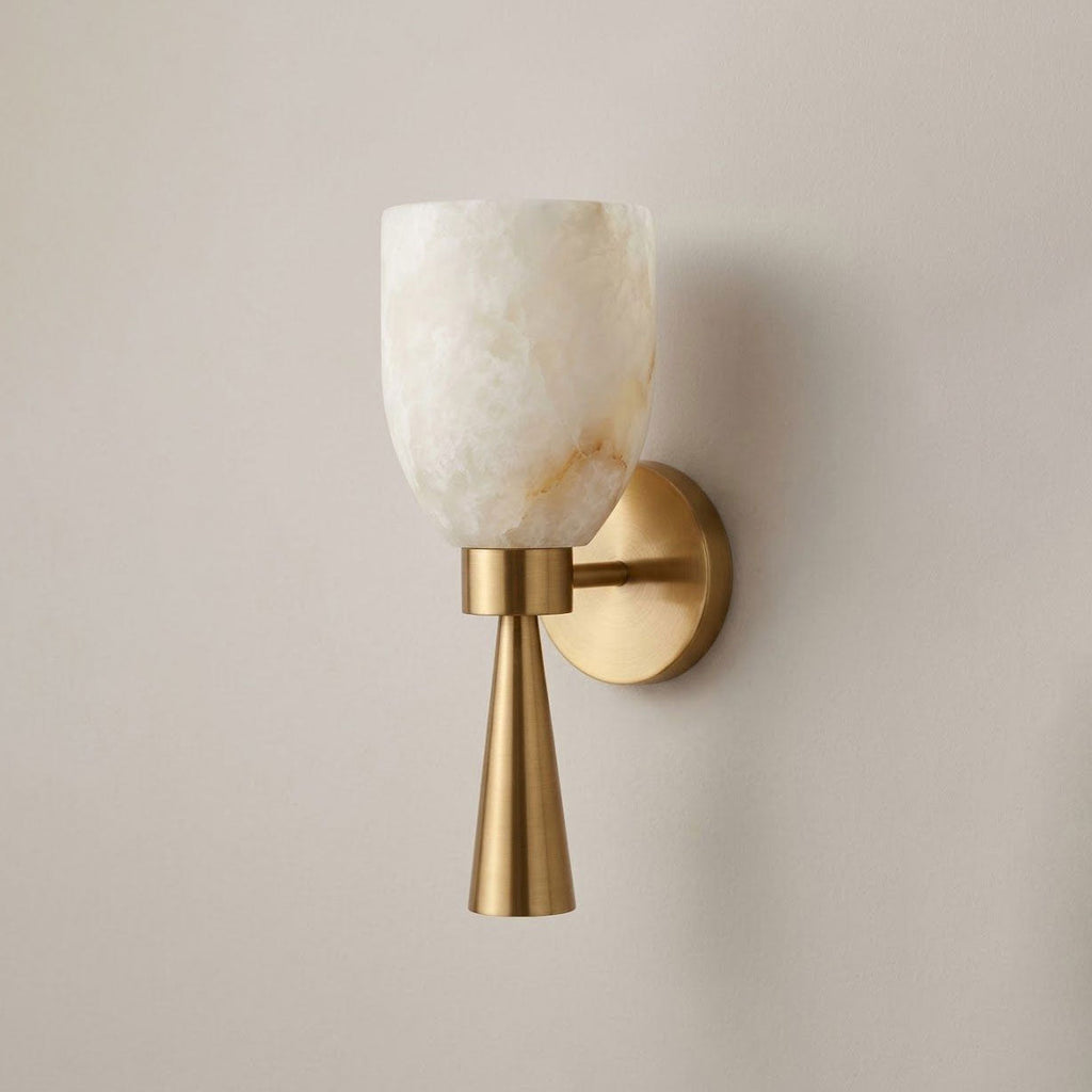 Calyra Alabaster Torch Wall Sconce