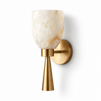 Calyra Alabaster Torch Wall Sconce