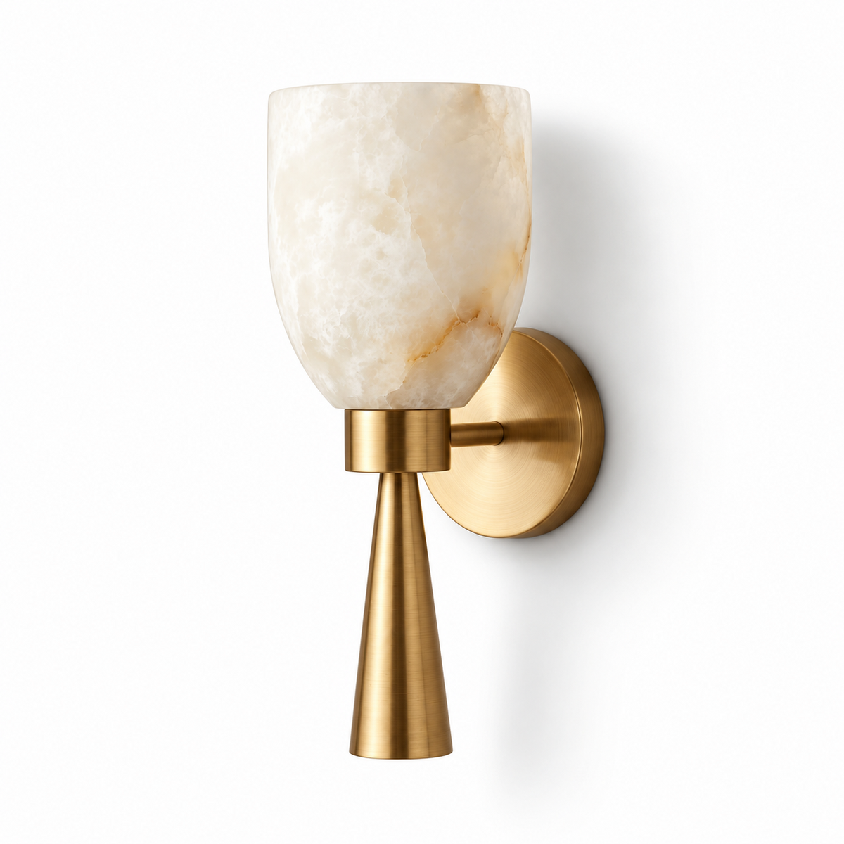 Calyra Alabaster Torch Wall Sconce
