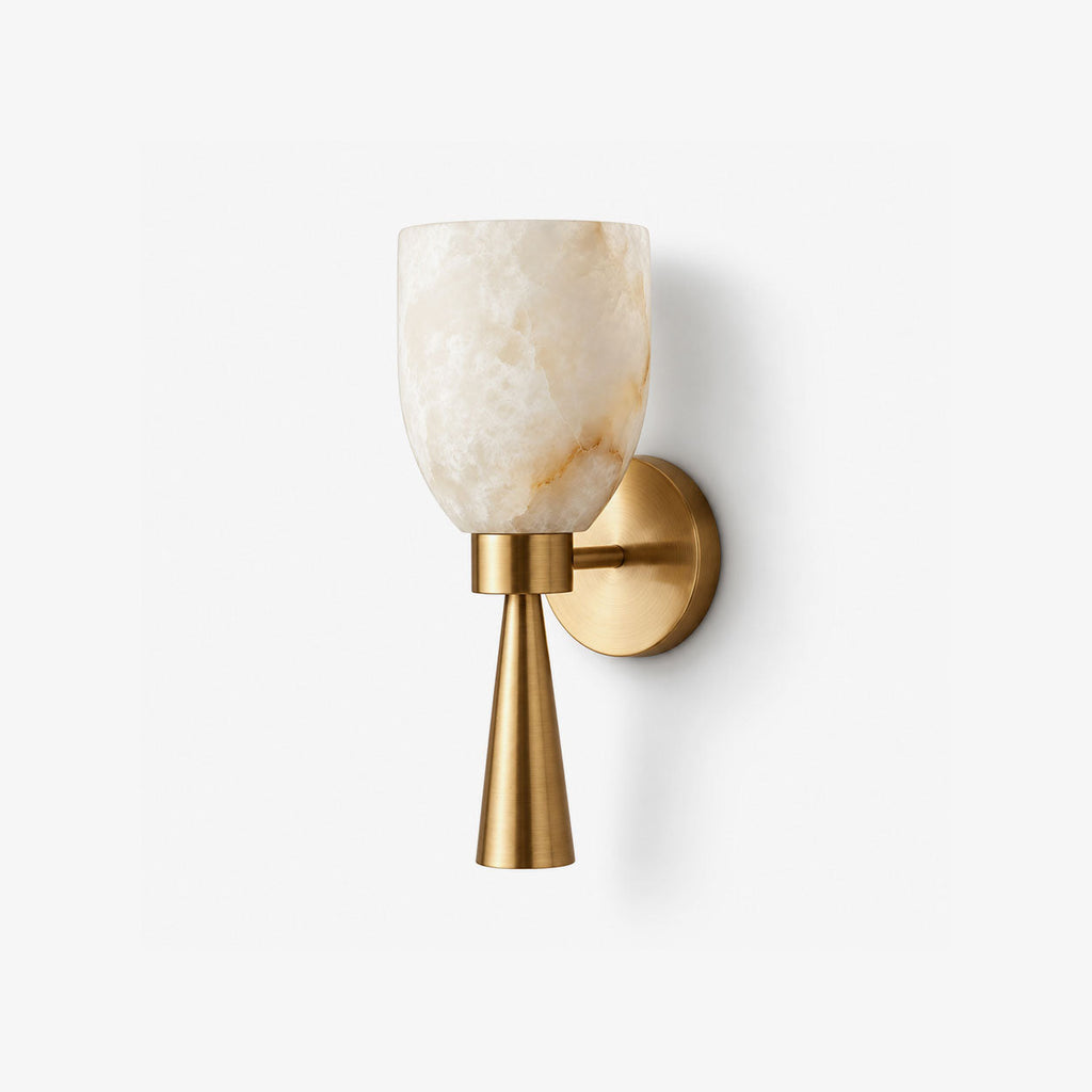 Calyra Alabaster Torch Wall Sconce