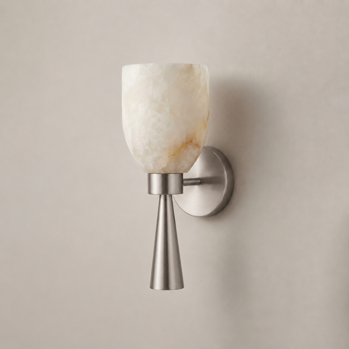 Calyra Alabaster Torch Wall Sconce