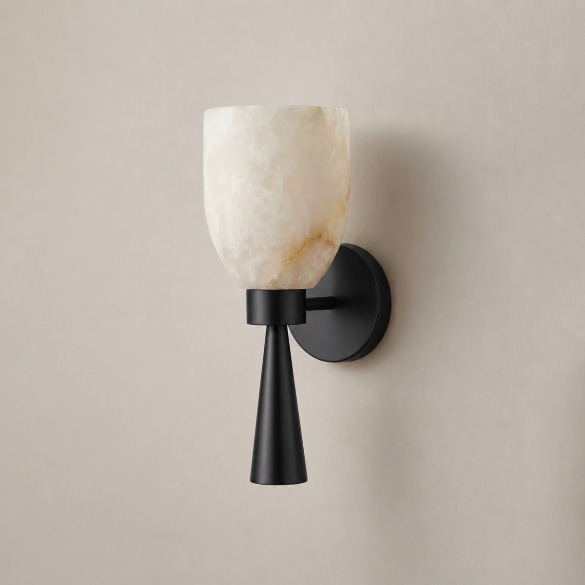 Calyra Alabaster Torch Wall Sconce