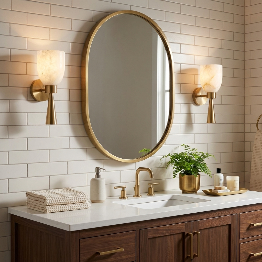 Calyra Alabaster Torch Wall Sconce