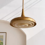 Blossom Pendant Light ∅ 17.7″ x H 11.8″ / Dia 45cm x H 30cm / Gold & Creamy yellow Pendant light