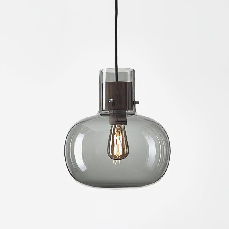 Cambre Glass Pendant Light ∅ 9.8″ x H 10.8″ / Dia 25cm x H 27.5cm / Smoke Gray Pendant light