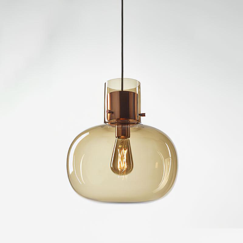 Cambre Glass Pendant Light ∅ 9.8″ x H 10.8″ / Dia 25cm x H 27.5cm / Amber Pendant light