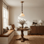 Camden Leather Strap Alabaster Pendant Lamp