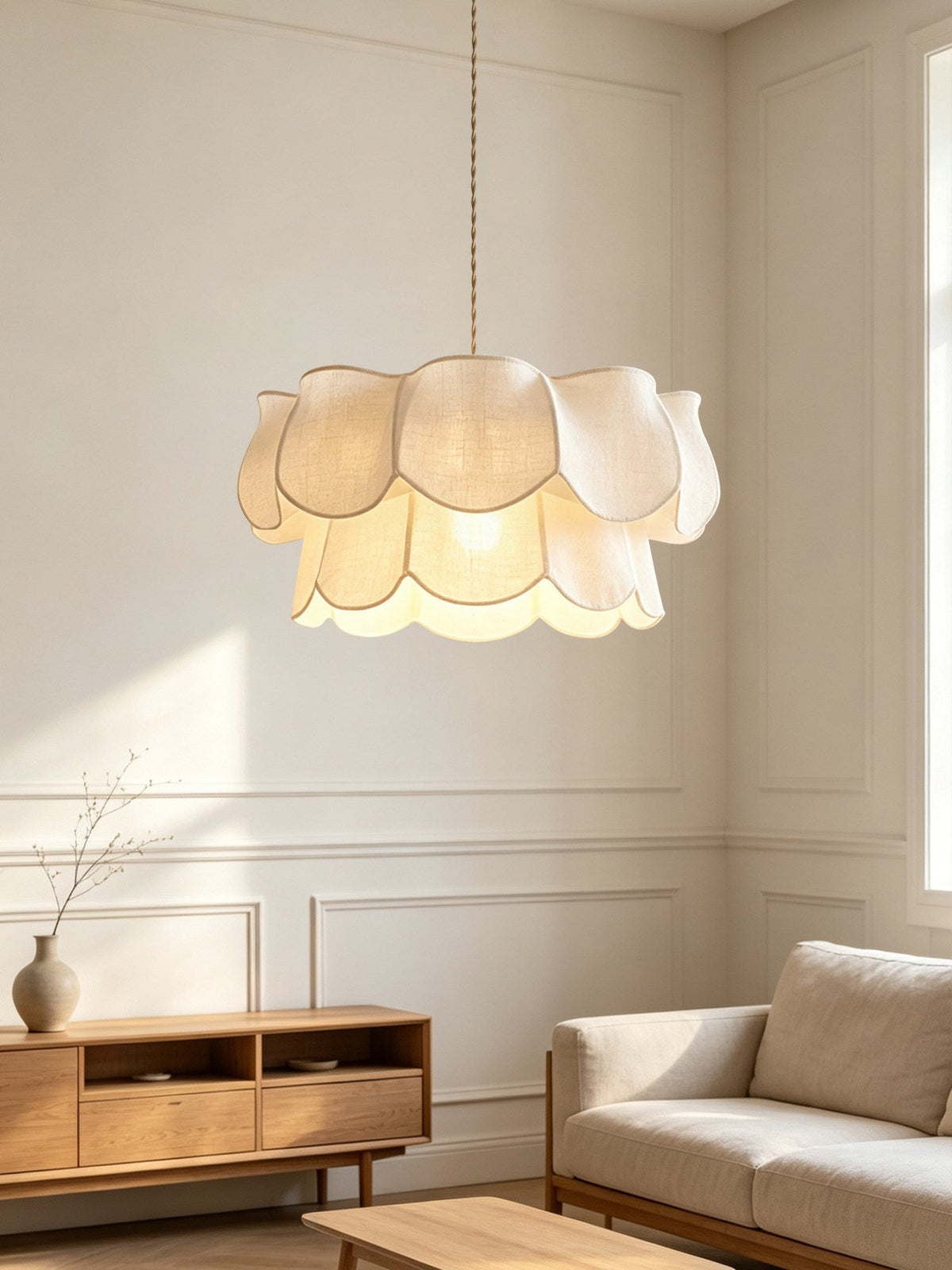 Camellia Fabric Pendant Lamp