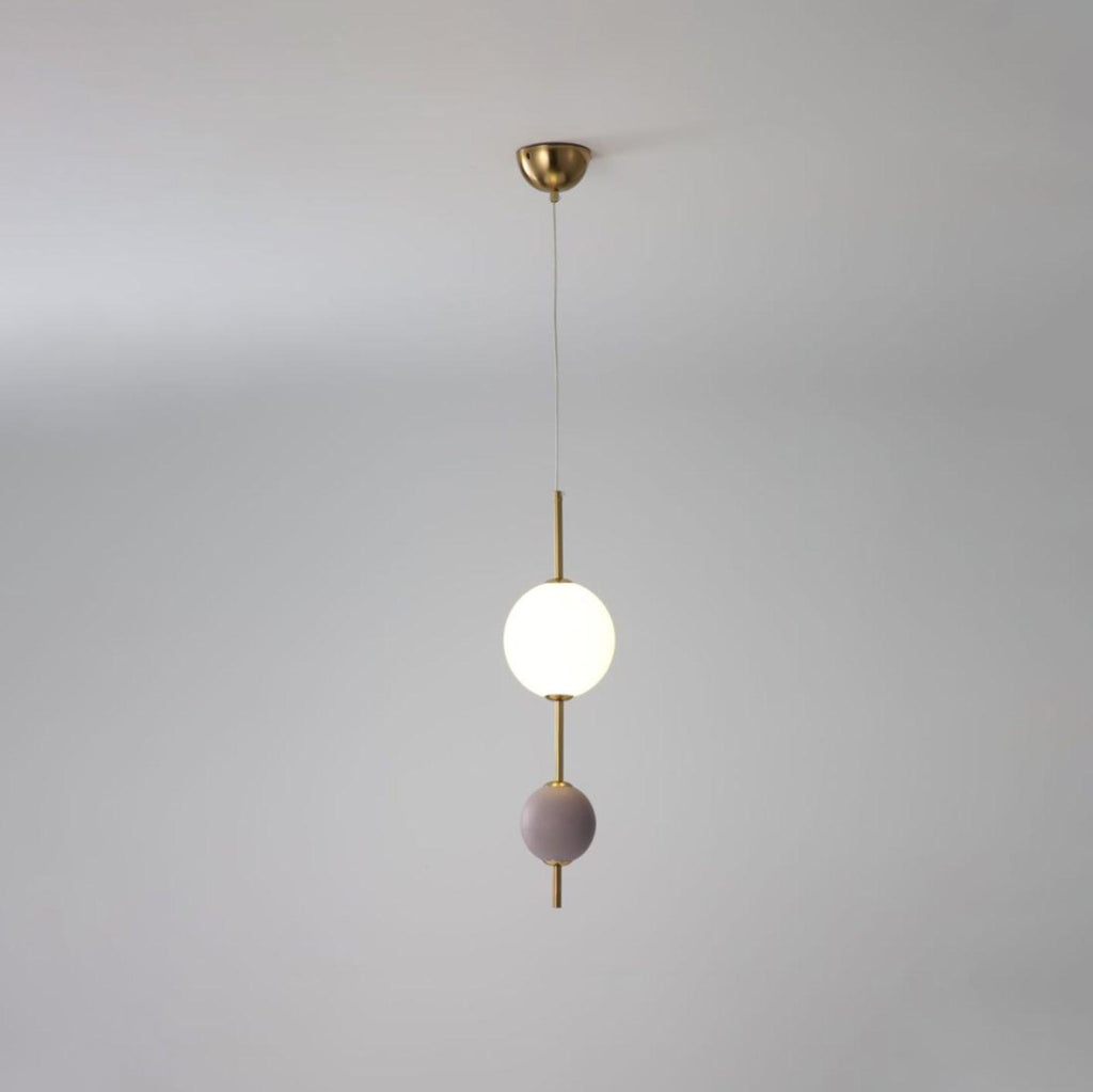 Candied Balls pendant light Violet ∅ 5.9″ x H 19.7″ / Dia 15cm x H 50cm / Gold / Three-Color Changing Light Pendant