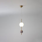 Candied Balls pendant light Violet ∅ 5.9″ x H 19.7″ / Dia 15cm x H 50cm / Gold / Three-Color Changing Light Pendant
