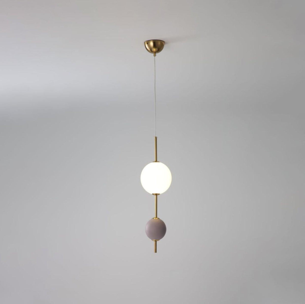 Candied Balls pendant light Violet ∅ 5.9″ x H 19.7″ / Dia 15cm x H 50cm / Gold / Three-Color Changing Light Pendant