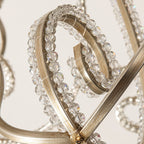Candle Crystal Chandelier 8 Heads ∅ 35.4″ x H 29.5″ / Gold & Clear Chandelier