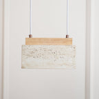 Canyon Crest Pendant Lamp L 9.1″ x W 2.8″ x H 3.9″ / Yellow Travertine & Wood Color / Warm Light pendant Lamp