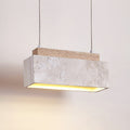 Canyon Crest Pendant Lamp L 9.1″ x W 2.8″ x H 3.9″ / Yellow Travertine & Wood Color / Warm Light pendant Lamp