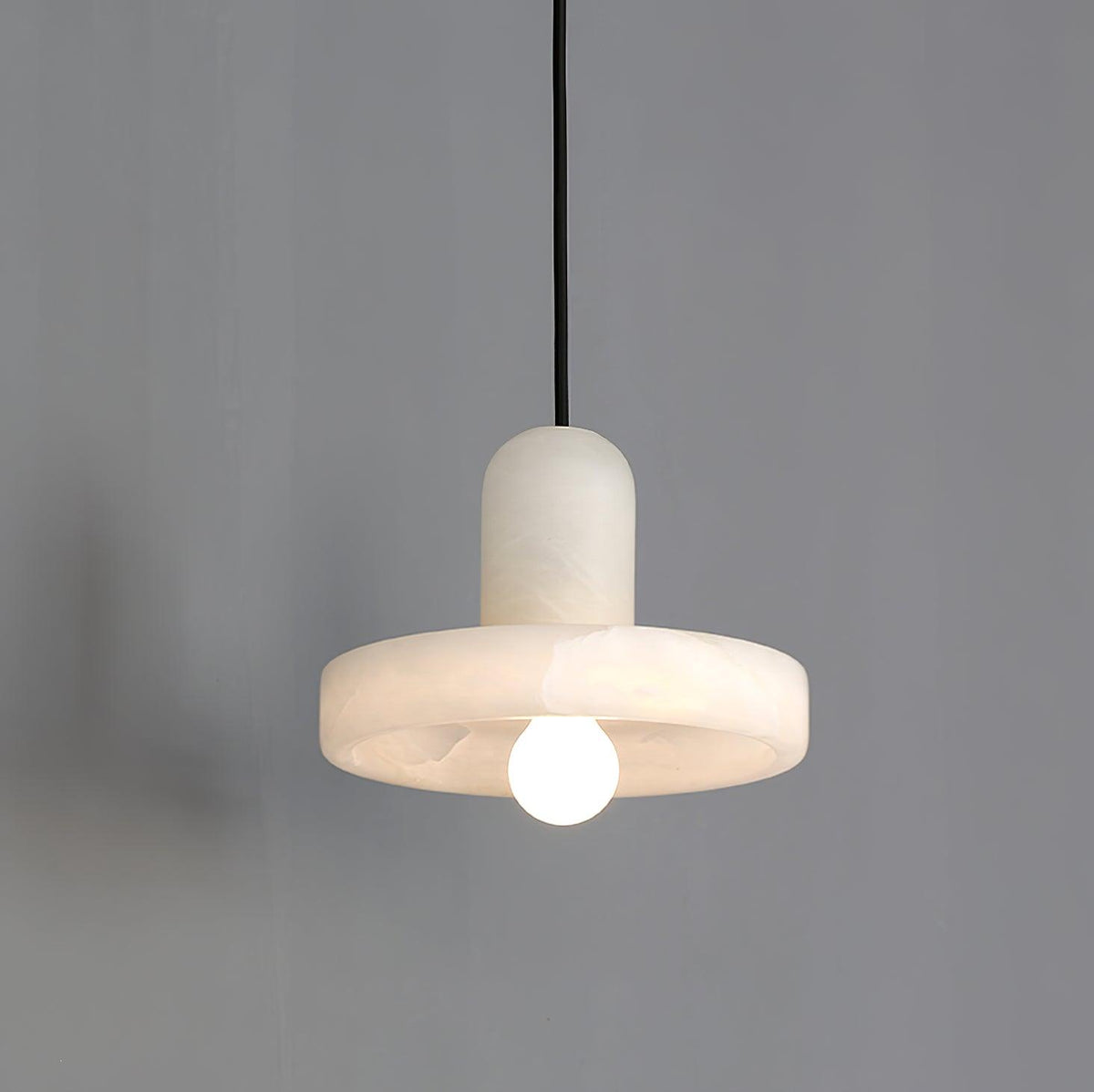Carrara Pendant Lamp ∅ 7.1″ x H 5.9″ / Dia 18cm x H 15cm / White Alabaster Pendant light