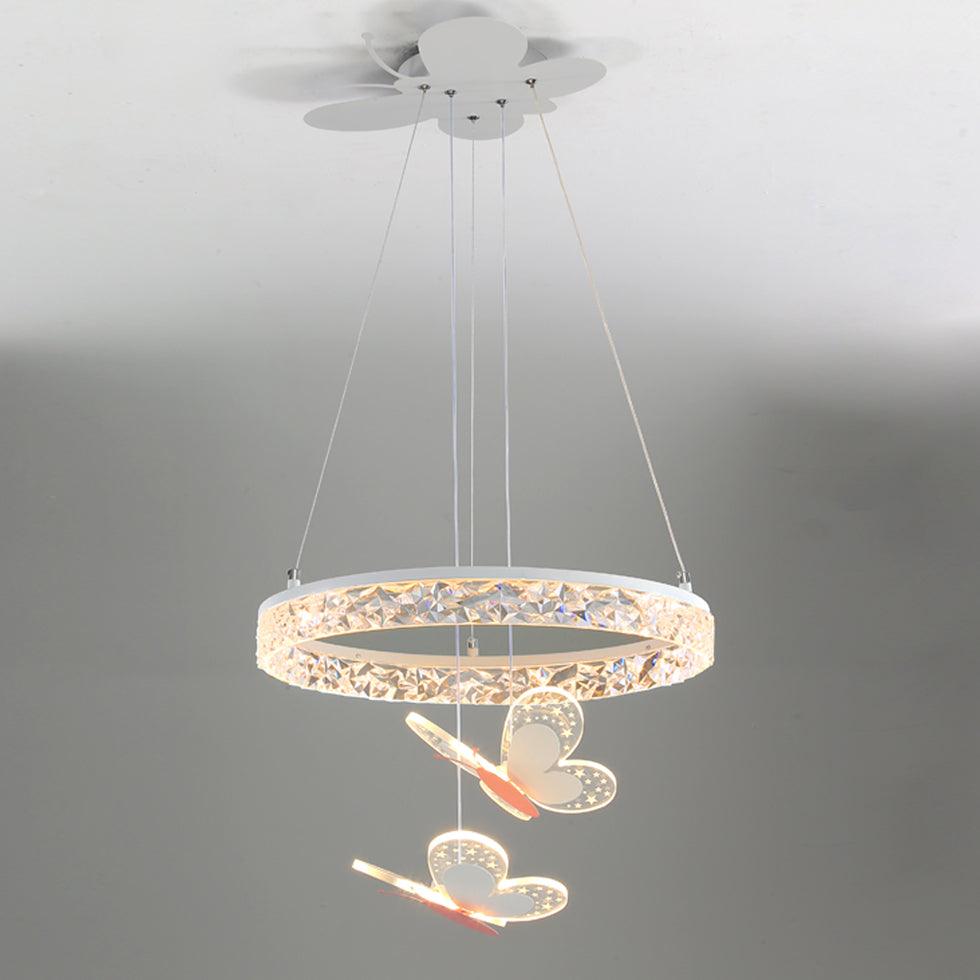 Cartoon Butterfly Acrylic Pendant Lamp ? 19.7 x H 47.2″ / Dia 50cm x H 120cm / White / Warm Light Pendant light