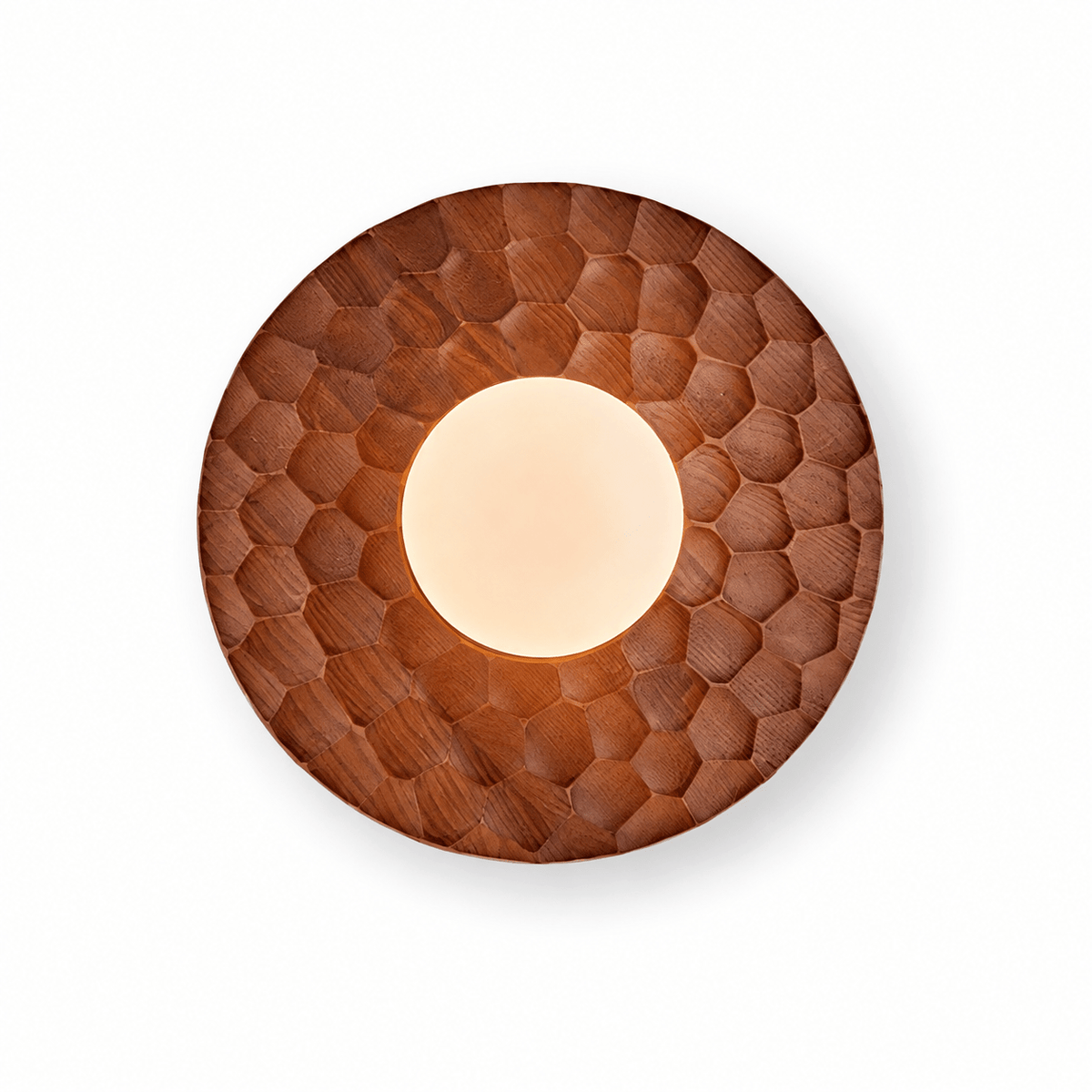 Carved Ash Wood Sconce