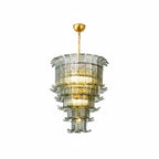 Cascade Glass Green Chandelier