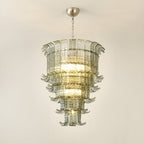 Cascade Glass Green Chandelier