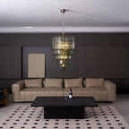 Cascade Glass Green Chandelier