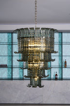 Cascade Glass Green Chandelier
