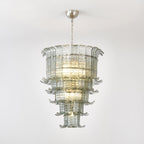 Cascade Glass Green Chandelier