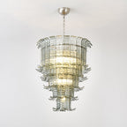 Cascade Glass Green Chandelier