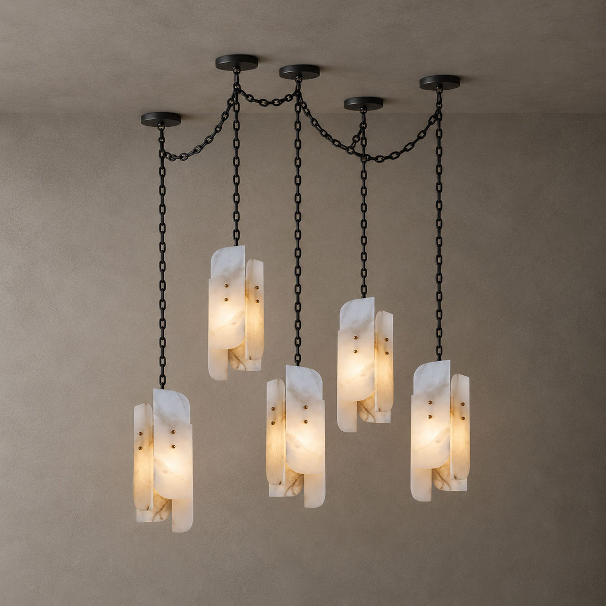 Cascading Chain Cluster Chandelier
