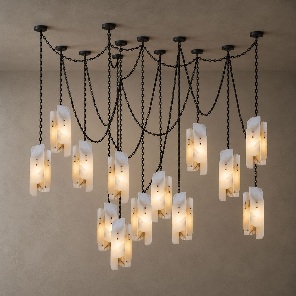 Cascading Chain Cluster Chandelier