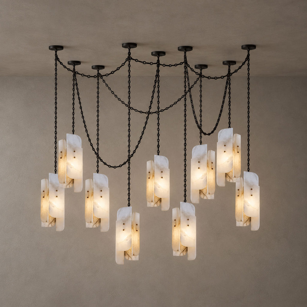 Cascading Chain Cluster Chandelier