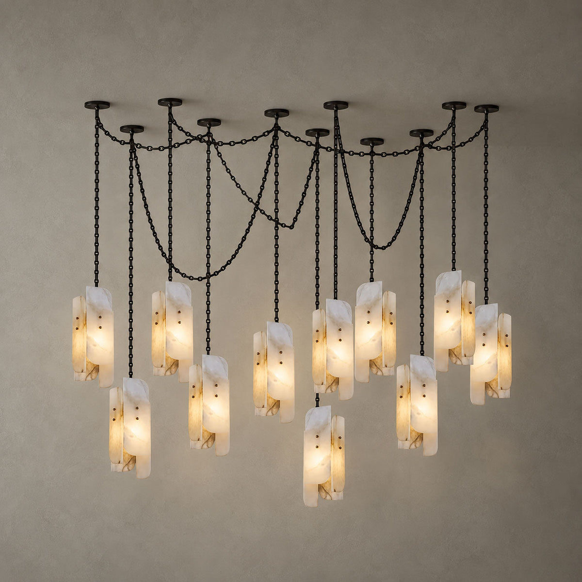 Cascading Chain Cluster Chandelier