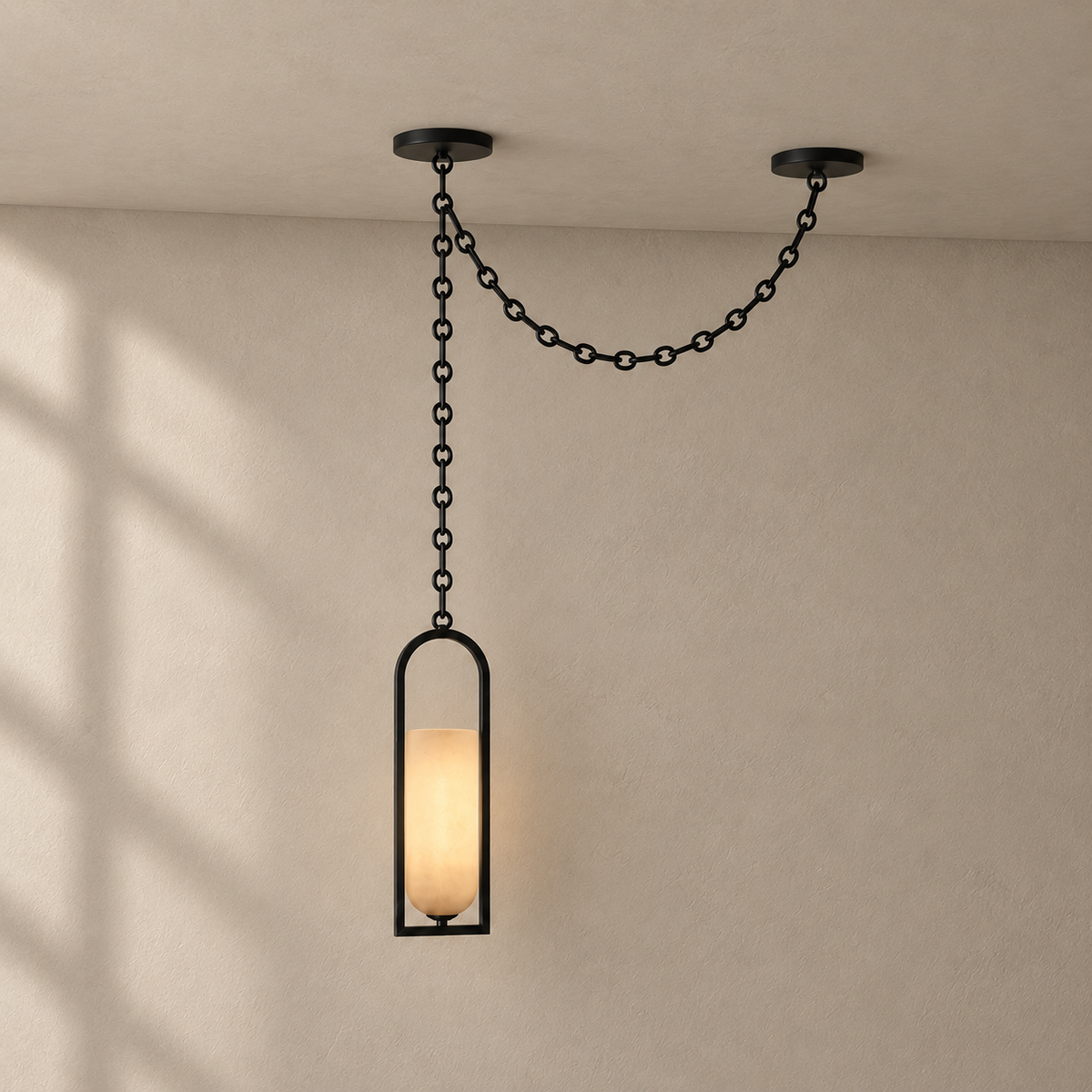Cascading Chain Lantern Chandelier
