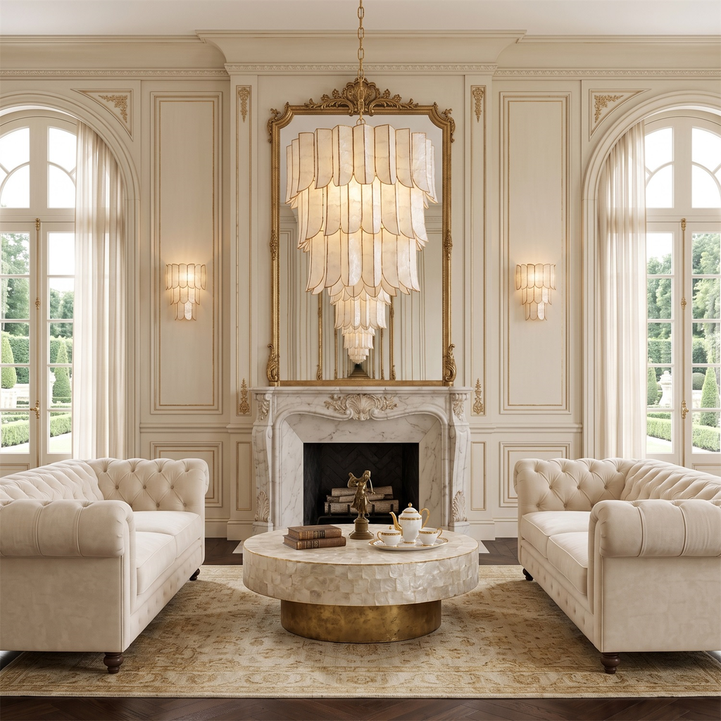 Cascara Shell Chandelier