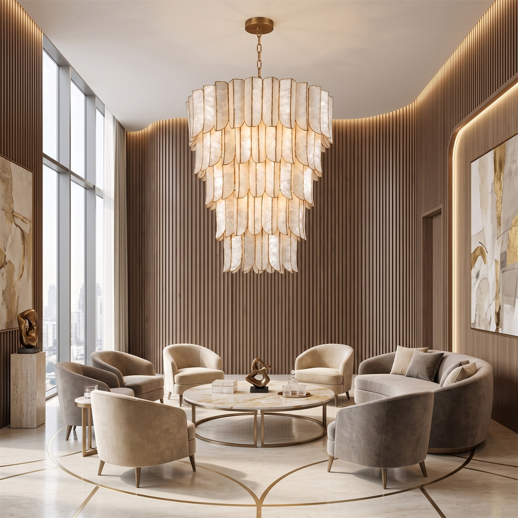 Cascara Shell Chandelier