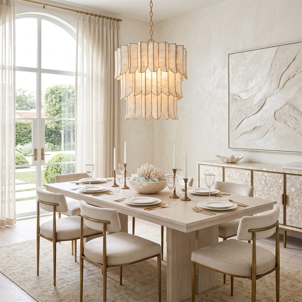 Cascara Shell Chandelier