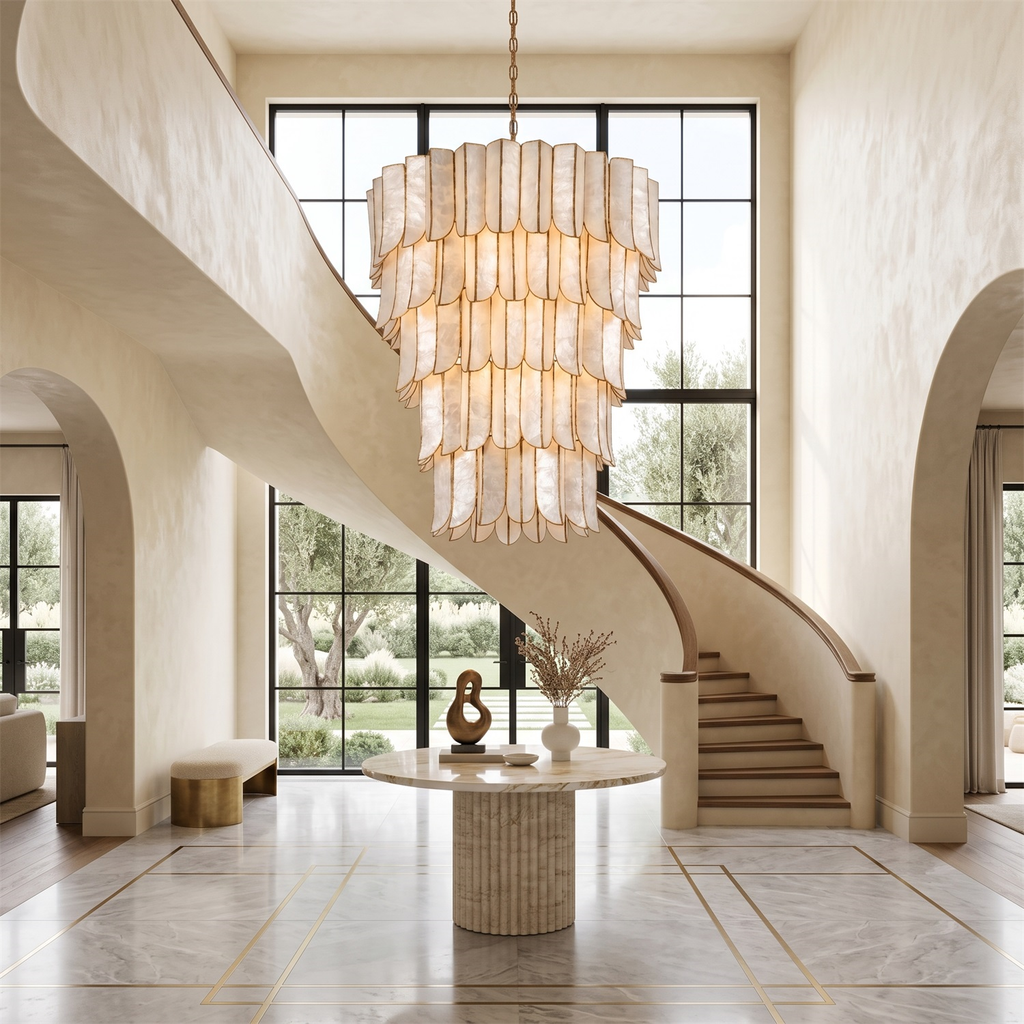 Cascara Shell Chandelier