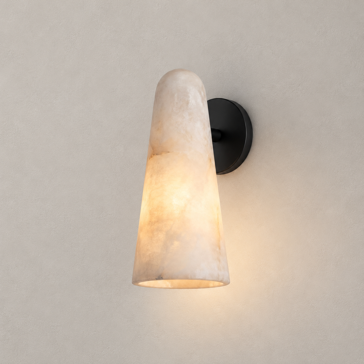 Cassel Alabaster Cone Wall Sconce
