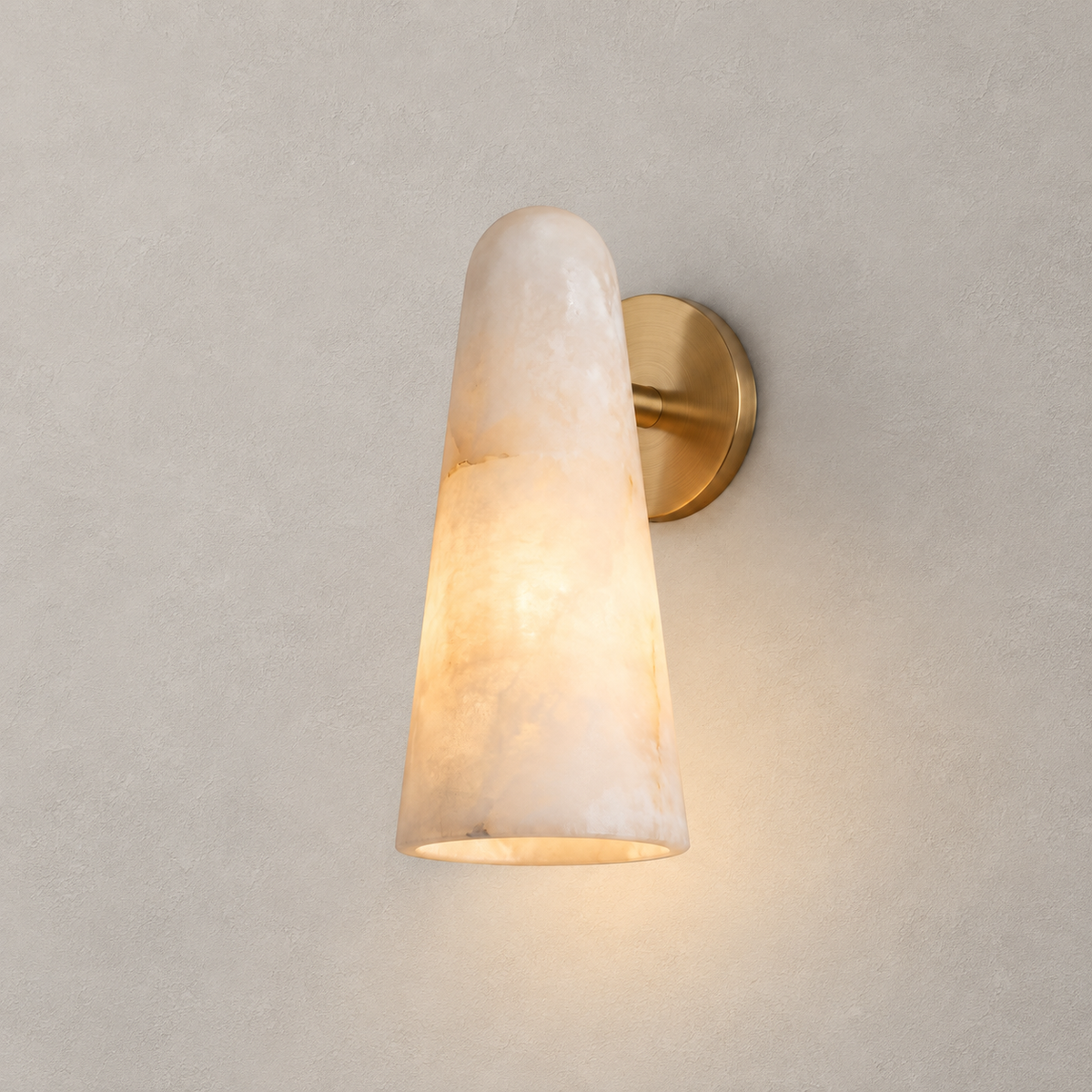 Cassel Alabaster Cone Wall Sconce