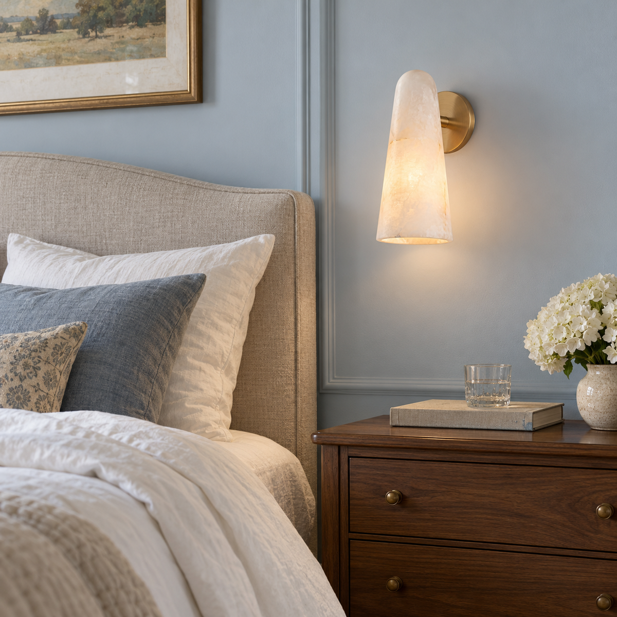 Cassel Alabaster Cone Wall Sconce